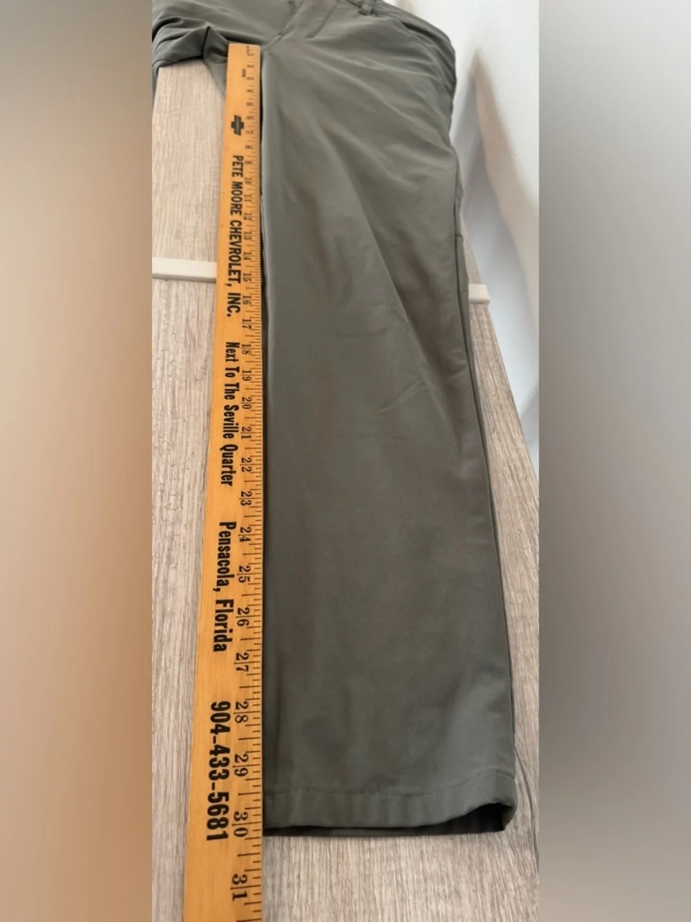 Lululemon ABC Slim-Fit 5 Pocket Pant Warpstreme Olive Green Everyday Size 30 - Picture 8 of 11